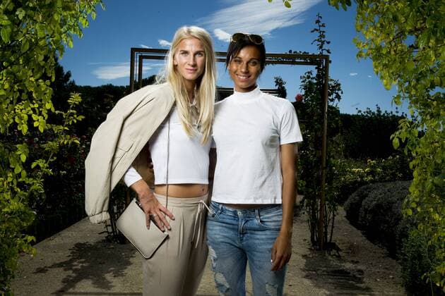 Sofia JAKOBSSON, Genessee DAUGHETEE - Mas St. Gabriel, Frankreich - Fussball, Ligue 1, Shooting Montpellier HSC - 27 09 2016 JBAutissier Panoramic 