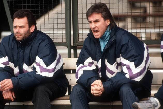 Trainer Reinhard Häfner (re.) und Co Trainer Hartmut Schade (beide Dynamo Dresden)