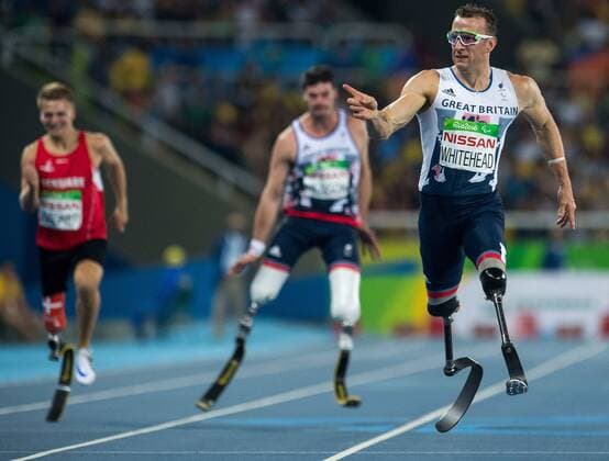 September 11, 2016 - Rio, Brazil - Great Britain s Richard Whitehead sets a new Paralympic Record and wins the Gold Medal in the Men s 200m - T42 Final during the fourth day of the 2016 Rio Paralympic Games in Rio de Janeiro, Brazil. 2016 Rio Paralympic Games - Day Four - ZUMAz03_