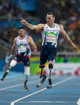 September 11, 2016 - Rio, Brazil - Great Britain s Richard Whitehead sets a new Paralympic Record and wins the Gold Medal in the Men s 200m - T42 Final during the fourth day of the 2016 Rio Paralympic Games in Rio de Janeiro, Brazil. 2016 Rio Paralympic Games - Day Four - ZUMAz03_