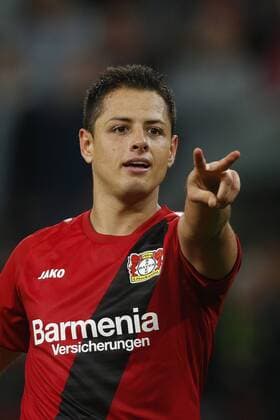 Leverkusen, Deutschland, 1. Fußball- BL, Spieltag 6, Bayer Leverkusen - Borussia Dortmund 2-0 am 01.10.2016 in der Bay-Arena in Leverkusen Javier HERNANDEZ (CHICHARITO) (LEV) nach seinem Treffer zum 2-0