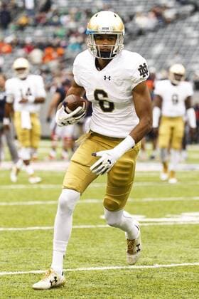 October 1, 2016, Notre Dame Fighting Irish wide receiver Equanimeous St. Brown (6) in action prior to the NCAA College League USA football game between the Notre Dame Fighting Irish and the Syracuse Orange at MetLife Stadium in East Rutherford, New Jersey. The Notre Dame Fighting Irish won 50-33. CSM NCAA Football 2016: Notre Dame vs Syracuse OCT 01 - ZUMAc04_