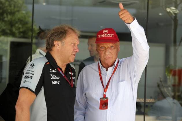 Formel 1, GP Malaysia Malaysian Grand Prix, Sepang 29 September - 2 October 2016 02.10.2016 - Robert Fernley (GBR) Sahara Force India F1 Team Deputy Team Principal and Nikki Lauda (AU), Mercedes 