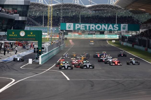 Formel 1, GP Malaysia Malaysian Grand Prix, Sepang 29 September - 2 October 2016 02.10.2016 - Race, Start of the race 