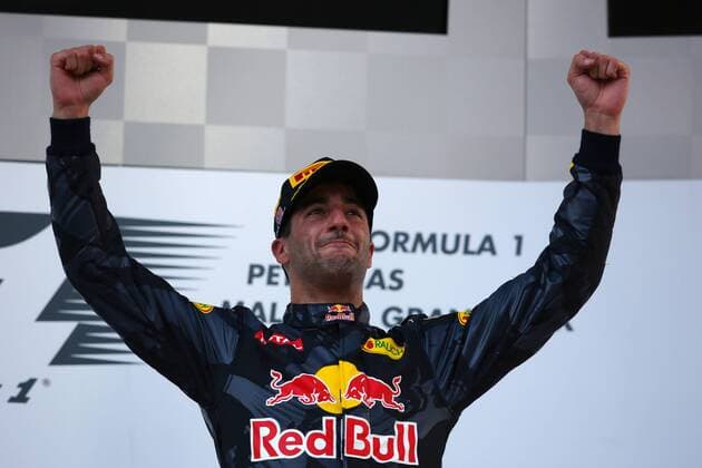 Malaysian Grand Prix, Sepang 29 September - 2 October 2016 02.10.2016 - Race, Daniel Ricciardo (AUS) Red Bull Racing RB12 race winner 