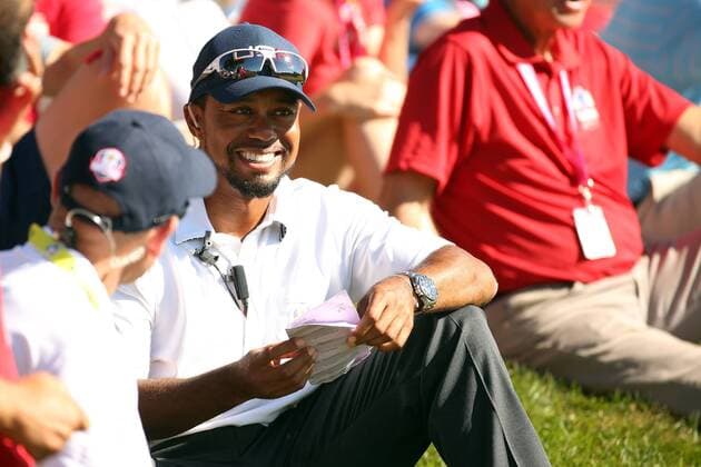 Golf, Ryder Cup 2016 in Chaska GOLF - Ryder Cup 2016 CHASKA,MINNESOTA,USA,02.OKT.16 - GOLF - Ryder Cup, Hazeltine National Golf Club. Image shows vice-captain Tiger Woods (USA). GEPAxpictures xDanielxGoetzhaber