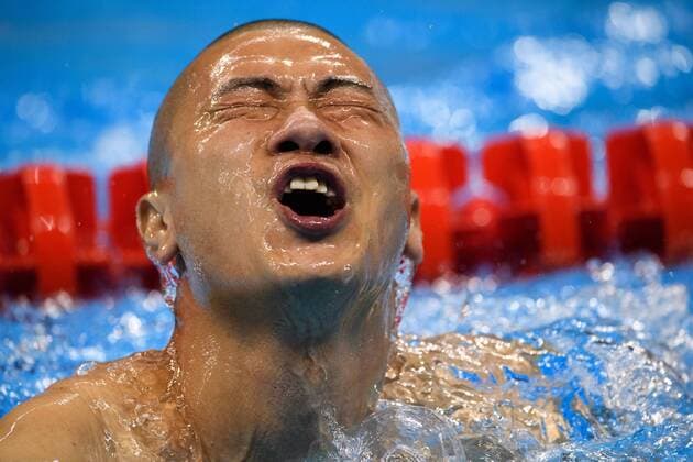 Sep 9, 2016 - Rio de Janeiro, Brazil - Shiyun Pan CHN wins the Men s 50m Freestyle - S7 Final at the Olympic Aquatics Stadium setting the World Record of 27.35 seconds. The Paralympic Games, Rio de Janeiro, Brazil, Friday 9th September 2016. 2016 Rio Paralympic Games - Day Two - ZUMAz03_