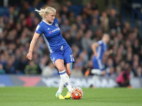 October 5, 2016 - London, England, United Kingdom - Chelsea Ladies Katie Chapman during UEFA Women Champion League Round of 32 match between Chelsea Ladies and VFL Wolfsburg Ladies at Stamford Bridge, London, England on 5th October 2016 Chelsea Ladies v Wolfsburg: UEFA Womens Champions League  - ZUMAn230