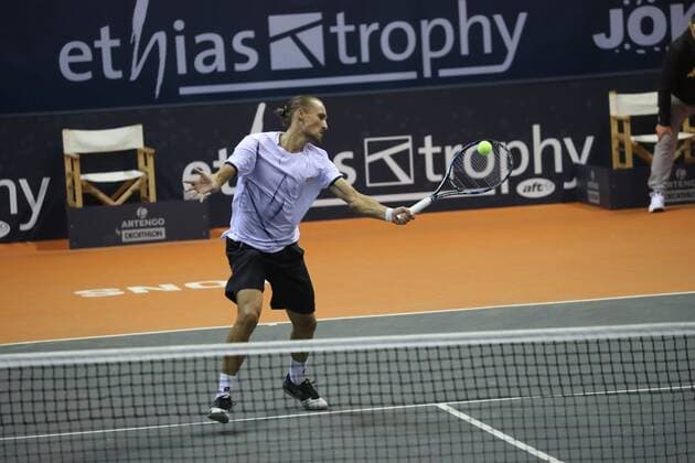 Tennis, ATP Turnier in Mons Rubens Bemelmans TENNIS : Ethias tophy 2016 - 05 10 2016 PhotoNews Panoramic 