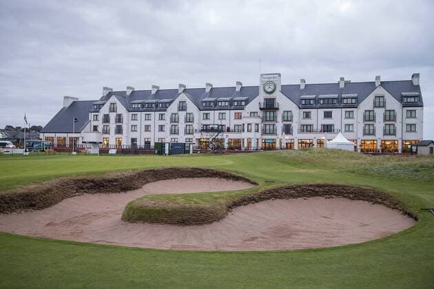 07.10.2016. Carnoustie Golf Course, Fife, Scotland. Alfred Dunhill Links Championship Golf 2nd Round. The Carnoustie Club house the morning before the 2nd round gets underway. xDuncanxMcGlynnx  ActionPlus11797433