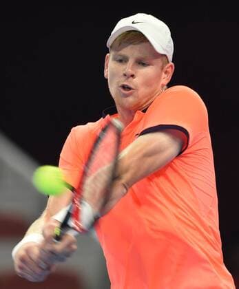 (161007) -- BEIJING, Oct. 7, 2016 -- Kyle Edmund of Britain hits a return to his compatriot Andy Murray during their men s singles quarterfinal match at the China Open tennis tournament in Beijing, capital of China, Oct. 7, 2016. Andy Murray won by 2-0. ) (SP)CHINA-BEIJING-TENNIS-CHINA OPEN (CN) LixWen 