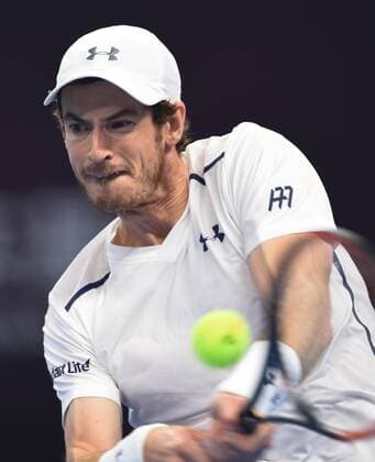(161007) -- BEIJING, Oct. 7, 2016 -- Andy Murray of Britain hits a return to his compatriot Kyle Edmund during their men s singles quarterfinal match at the China Open tennis tournament in Beijing, capital of China, Oct. 7, 2016. Andy Murray won by 2-0. ) (SP)CHINA-BEIJING-TENNIS-CHINA OPEN (CN) LixWen 