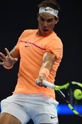 (161007) -- BEIJING, Oct. 7, 2016 -- Rafael Nadal of Spain competes during his men s singles quarterfinal match against Grigor Dimitrov of Bulgaria at the China Open tennis tournament in Beijing, capital of China, Oct. 7, 2016. Grigor Dimitrov won by 2-0. ) (SP)CHINA-BEIJING-TENNIS-CHINA OPEN (CN) JuxHuanzong 