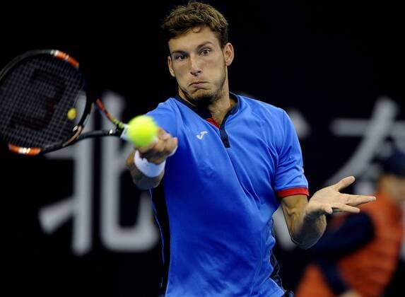 BEIJING, CHINA - OCTOBER 07: Pablo Carreno Busta of Spain returns a shot against Richard Gasquet of France during the Men s singles second round match on day seven of the 2016 China Open at the China National Tennis Centre on October 7, 2016 in Beijing, China.  CFP493450498 