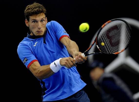 BEIJING, CHINA - OCTOBER 07: Pablo Carreno Busta of Spain returns a shot against Richard Gasquet of France during the Men s singles second round match on day seven of the 2016 China Open at the China National Tennis Centre on October 7, 2016 in Beijing, China.  CFP493450499 
