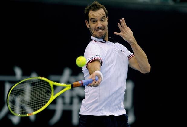 BEIJING, CHINA - OCTOBER 07: Richard Gasquet of France returns a shot against Pablo Carreno Busta of Spain during the Men s singles second round match on day seven of the 2016 China Open at the China National Tennis Centre on October 7, 2016 in Beijing, China.  CFP493450501 