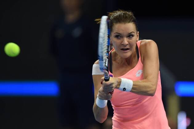 (161008) -- BEIJING, Oct. 7, 2016 -- Agnieszka Radwanska of Poland returns a shot during her women s singles quarterfinal match against Yaroslava Shvedova of Kazakhstan at the China Open tennis tournament in Beijing, capital of China, Oct. 7, 2016. Agnieszka Radwanska won 2-0. ) (SP)CHINA-BEIJING-TENNIS-CHINA OPEN (CN) JuxHuanzong 