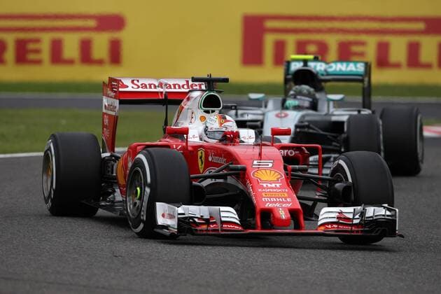 Japanese Grand Prix, Suzuka 6 - 9 October 2016 08.10.2016 - Free Practice 3, Sebastian Vettel (GER) Scuderia Ferrari SF16-H and Nico Rosberg (GER) Mercedes AMG F1 W07 Hybrid 