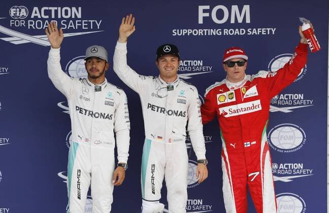 Motorsports: FIA Formula One World Championship WM Weltmeisterschaft 2016, Grand Prix of Japan, 44 Lewis Hamilton (GBR, Mercedes AMG Petronas Formula One Team), 6 Nico Rosberg (GER, Mercedes AMG Petronas Formula One Team), 7 Kimi Raikkonen (FIN, Scuderia Ferrari), xHOCHxZWEIx
