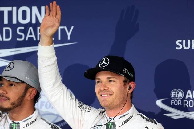 Japanese Grand Prix, Suzuka 6 - 9 October 2016 08.10.2016 - Qualifying, 2nd position Lewis Hamilton (GBR) Mercedes AMG F1 W07 Hybrid and Nico Rosberg (GER) Mercedes AMG F1 W07 Hybrid pole position 