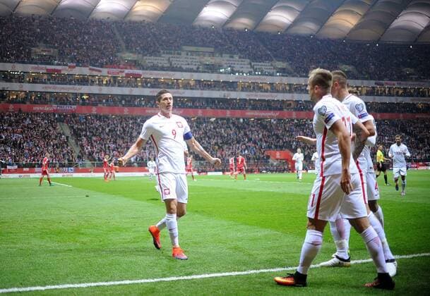 2016.10.08 Warszawa WM Quali 2018 Poland vs Danmark - Robert Lewandowski na 1-0 Foto RafalxRusek PressFocus 2016.10.08 Warszawa Football Representation qualifications World Championship WM Weltmeisterschaft Russia 2018 Poland - Denmark Robert Lewandowski na 1-0 Credit: RafalxRusek PressFocus NEWSPIX.PL --- Newspix.pl FRANCE OUT!  20161008PF_RR092