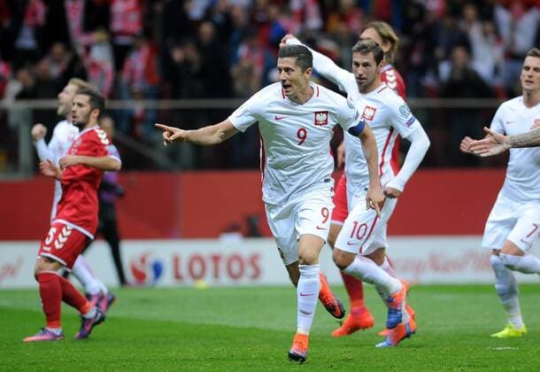 2016.10.08 Warszawa WM Quali 2018 Poland vs Danmark - Robert Lewandowski na 2-0 Foto RafalxRusek PressFocus 2016.10.08 Warszawa Football Representation qualifications World Championship WM Weltmeisterschaft Russia 2018 Poland - Denmark Robert Lewandowski na 2-0 Credit: RafalxRusek PressFocus NEWSPIX.PL --- Newspix.pl FRANCE OUT!  20161008PF_RR113