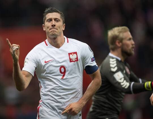 Themen der Woche - Sport Bilder des Tages - SPORT WARSZAWA 08.10.2012 WM Quali 2018 POLAND DENMARK ROBERT LEWANDOWSKI FOT MAREKxBICZYK NEWSPIX.PL---newspix.pl --- Newspix.pl FRANCE OUT!  MBI20161008_6484