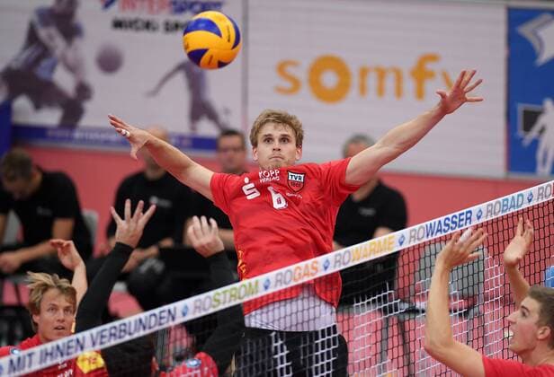 Volleyball 1. Bundesliga Saison 2016 2017 Testspiel TV Rottenburg - TV Ingersoll Buehl 08.10.2016 Friederich Nagel (TV Rottenburg) 
