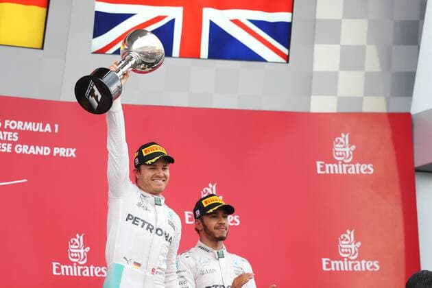 Motorsports: FIA Formula One World Championship WM Weltmeisterschaft 2016, Grand Prix of Japan, 6 Nico Rosberg (GER, Mercedes AMG Petronas Formula One Team), 44 Lewis Hamilton (GBR, Mercedes AMG Petronas Formula One Team), xHOCHxZWEIx