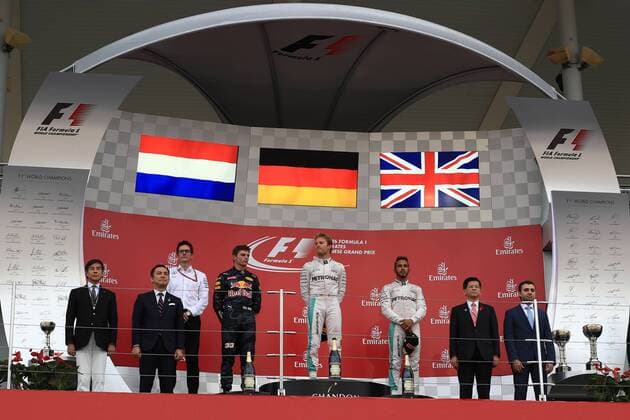 08.10.2016. Suzuka Circuit, Suzuka City, Mie Prefecture, Japan. Formula 1 Grand Prix of Japan Race Day. Mercedes AMG Petronas - Nico Rosberg wins at Suzuka followed by Max Verstappen and Lewis Hamilton xLeannexBoonx  ActionPlus11798379