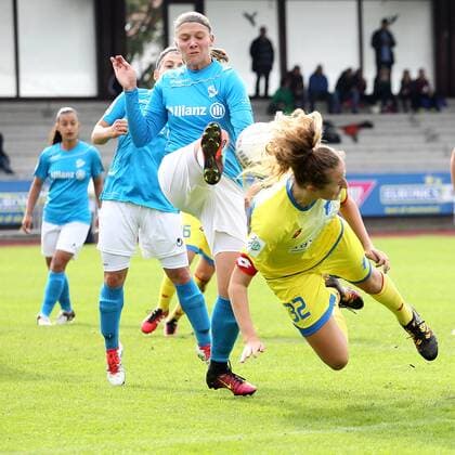 Stefanie Grimm ( VfL Sindenfingen ) Tamar Dongus ( TSG 1899 Hoffenheim ), VfL Sindelfingen vs. TSG 1899 Hoffenheim, Frauen, DFB Pokal 2.Runde, 09.10.2016, Foto:Langer EibnerPressefoto Sindelfingen Copyright: xLanger Eibner-Pressefotox EP_HLR