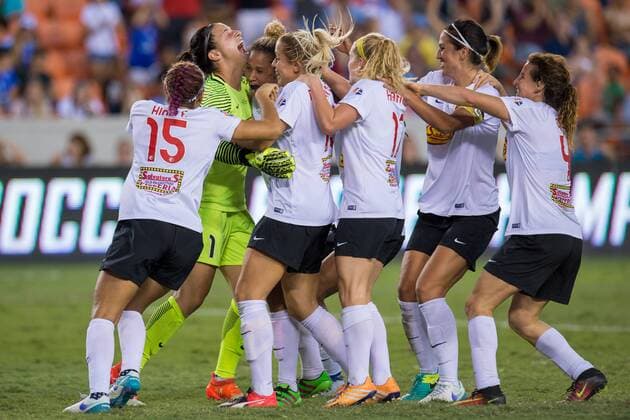 October 9, 2016: Western New York celebrates their victory after the NWSL Championship game between the Washington Spirit and the Western New York Flash at BBVA Compass Stadium in Houston, TX. Western New York won on penalty kicks (3-2) after the 2nd overtime period ended with a 2-2 score... CSM NWSL Soccer Championship 2016: Washington Spirit vs Western New York Flash OCT 09 - ZUMAc04_