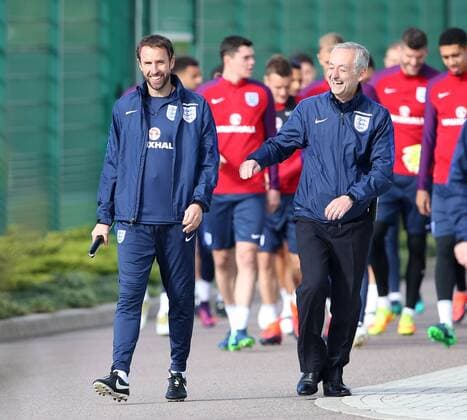 England s Gareth Southgate during training at Tottenham Hotspur Training Centre, London. Picture date October 10th, 2016 Pic David Klein Sportimage EDITORIAL USE ONLY. No use with unauthorised audio, video, data, fixture lists, club league logos or live services. Online in-match use limited to 120 images, no video emulation. No use in betting, games or single club league player publications.