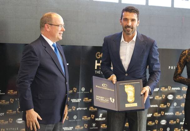 Monaco, October 11, 2016: Golden Foot Hublot Football Awards at the Yacht Club Monaco with HSH Prince Albert of Monaco and Gianluigi Buffon, who wins the Golden Foot 2016 Golden Foot Hublot Awards Monaco