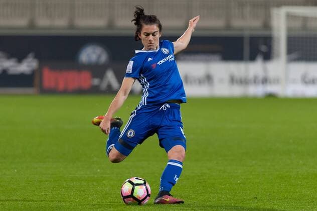 Karen Carney (Chelsea Ladies FC, 8) Freisteller, Einzelbild, Aktion, Fussball, UEFA Women s Champions League, VfL Wolfsburg - Chelsea Ladies FC, xobx