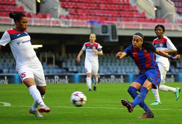 October 12, 2016 - Barcelona, Spain - Andressa Alves during the womens Champions league match between F.C. Barcelona v F.C. Minsk, in Barcelona, on October 12, 2016. Photo: Urbanandsport Nurphoto FC Bacelona v FC Minsk - Women Champions League  - ZUMAn230