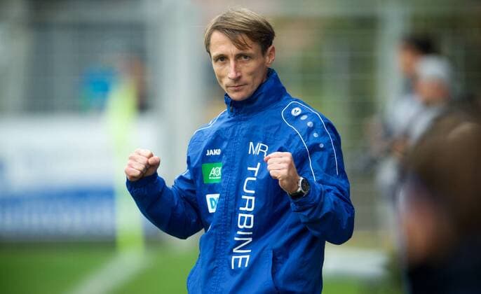 Fussball Frauen 1.Bundesliga 15.10.2016 Potsdam Karl Liebknecht Stadion 1 FFC Turbine Potsdam geg SGS Essen 2 : 0 Matthias RUDOLPH Cheftrainer Turbine Schlussjubel