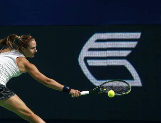 RUSSIAN FEDERATION. Moscow. 15 oct.2016. complex OLympic (Indoore stadium). XXVII Anniversary International tennis tournament VTB Kremlin Cup 2016. Women, Singles. PERVUSHINA Olesya (RUS) vs PODORSKA Nadia (ARG). PODORSKA Nadia (ARG). 