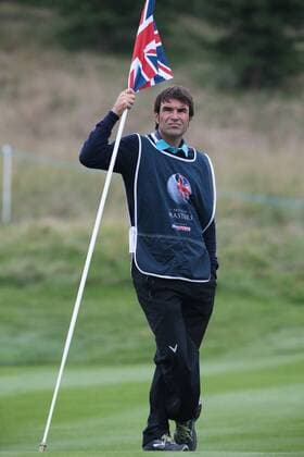 October 16, 2016 - London, London, United Kingdom - Caddie of Pablio Larrazabal (ESP).during The British Masters 2016 supported by SkySports Round One at The Grove Golf Course on October 14, 2016 in Watford, England. Golf - British Masters Round One  - ZUMAn230