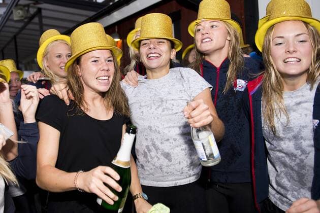 Fußball, Damen SWE, Linköping FC gewinnt die schwedische Meisterschaft 161016 Linköping jublar efter att SM-Guldet är klart efter fotbollsmatchen i Damallsvenskan mellan Vittsjö och Linköping den 16 oktober 2016 i Vittsjö.  Copyright: AVDOxBILKANOVIC BB161016BB513