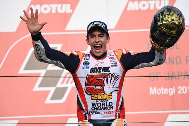 MotoGP in Japan - Marquez ist Weltmeister IPP20161016 Motorsports: MotoGP World Championship WM Weltmeisterschaft GP of Japan, Marc Marquez (Honda Hrc) vince il mondiale (Hinweis: Verwendung nur in Deutschland - only Germany) xHOCHxZWEIx xItalyxPhotoxPressx 