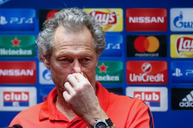 Fußball, CL, FC Brügge Pressekonferenz Club s head coach Michel Preud homme pictured during a press conference PK Pressekonferenz of Belgian first division soccer team Club Brugge KV in Brugge, Monday 17 October 2016. Brugge is preparing for the third game in the UEFA Champions League competition against Portugese club Porto tomorrow. BRUNOxFAHY  x04959040x