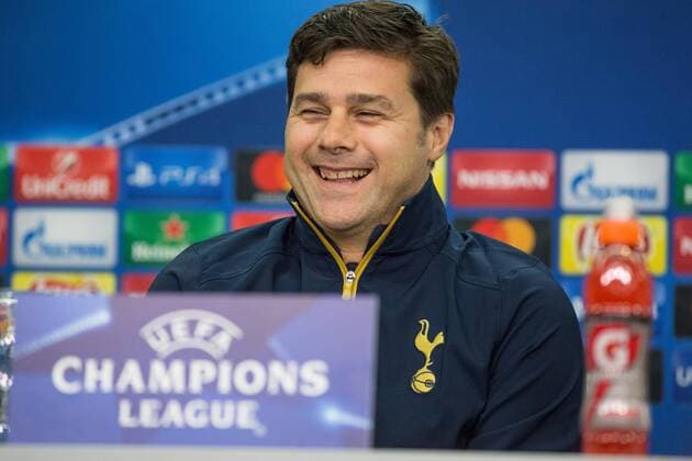 Mauricio Pochettino (Trainer, Tottenham Hotspur) lacht, Pressekonferenz Tottenham Hotspur, Fussball, UEFA Champions League, 17.10.2016, Leverkusen Copyright: xDeutzmannx xEibner-Pressefotox EP_cdn