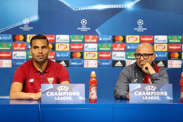 Fußball, CL, FC Sevilla Pressekonferenz FC Sevilla press - Zagreb, Croatia 17.10.2016.,Zagreb - FC Sevilla press conference PK Pressekonferenz before Champions league match against GNK Dinamo. Coach Sampaoli Jorge and Mercado Gabriel.  DaliborxUrukalovic PIXSELL