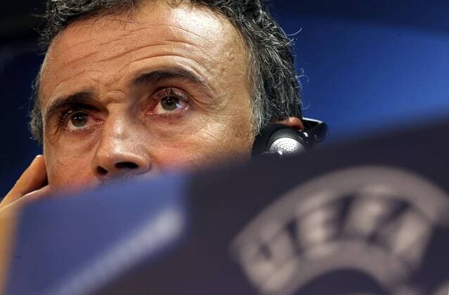 FC Barcelona Barca s head coach Luis Enrique addresses a press conference PK Pressekonferenz at Joan Gamper city in Sant Joan Despi, Barcelona, Catalonia, north-eastern Spain, 18 October 2016. FC Barcelona will face Manchester City on 19 October in a Champions League match. FC BARCELONA PRESS CONFERENCE !ACHTUNG: NUR REDAKTIONELLE NUTZUNG!  20161018-636123999133110537