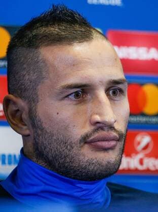 ROSTOV-ON-DON, RUSSIA - OCTOBER 18, 2016: FC Rostov defender Fyodor Kudryashov looks on at a press conference PK Pressekonferenz ahead of their 2016 17 Season UEFA Champions League Group D Round 3 football match against FC Atletico Madrid. Valery Matytsin TASS  TS034D40