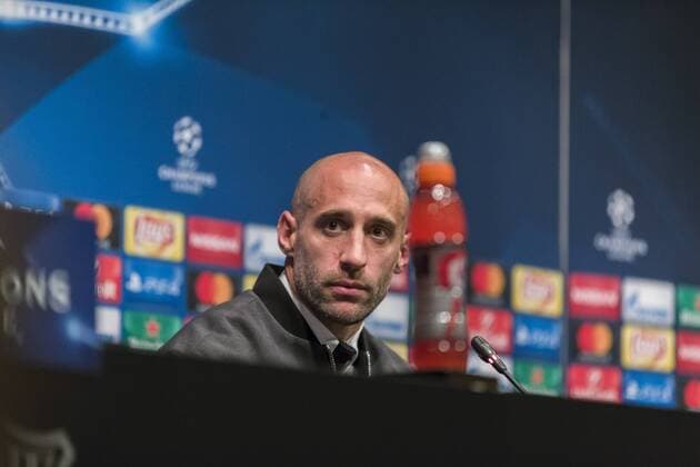 SPAIN - Oct,18th: Zabaleta during the press conference PK Pressekonferenz before the match between FC FC Barcelona Barca - Manchester City, for the round 1 of the Champions League, played at Camp Nou Stadium on 18th Oct 2016 in Barcelona, Spain.  xCordonxPressx xSPAINx-PressxConferencex-xFCxBarcelonax-xManchesterxCityx-xxChampionsxLeaguex-x2016 17x