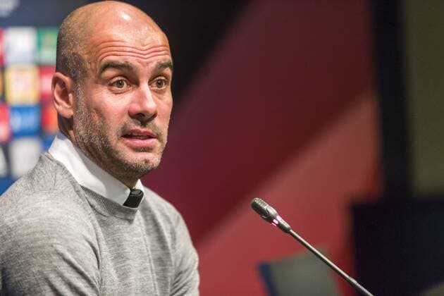 SPAIN - Oct,18th: Pep Guardiola during the press conference PK Pressekonferenz before the match between FC FC Barcelona Barca - Manchester City, for the round 1 of the Champions League, played at Camp Nou Stadium on 18th Oct 2016 in Barcelona, Spain.  xCordonxPressx xSPAINx-PressxConferencex-xFCxBarcelonax-xManchesterxCityx-xxChampionsxLeaguex-x2016 17x