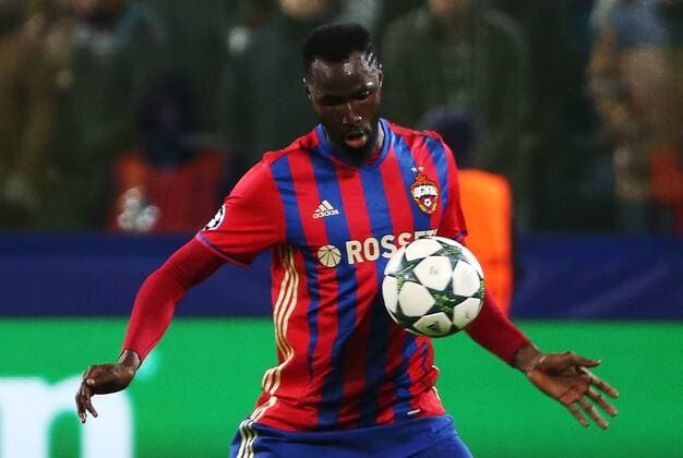 MOSCOW, RUSSIA - OCTOBER 18, 2016: CSKA Moscow s Lacina Traore in action in their 2016 17 Season UEFA Champions League Group E Round 3 football match against AS Monaco at the Arena CSKA Stadium. Valery Sharifulin TASS  TS034DBA