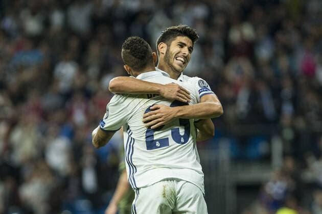 Real Madrid s Marco Asensio during the match of UEFA Champions League group stage between Real Madrid and Legia de Varsovia at Santiago Bernabeu Stadium in Madrid, Spain. October 18, 2016.  (20161018048)